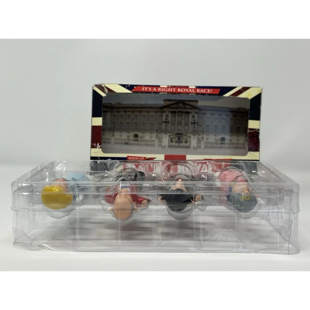 Vintage Paladone Wind Up Racing Royals Queen Elizabeth, Duchess Camilla, Charles